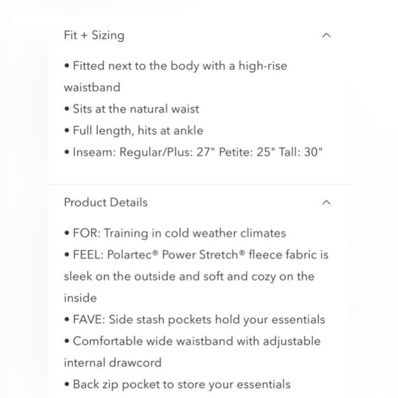 NWT Athleta Altitude Black Tight in Polartec Powerstretch size 1X - Picture 13 of 13